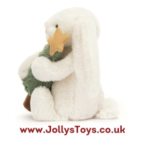 Jellycat Bashful Bunny with Christmas Tree